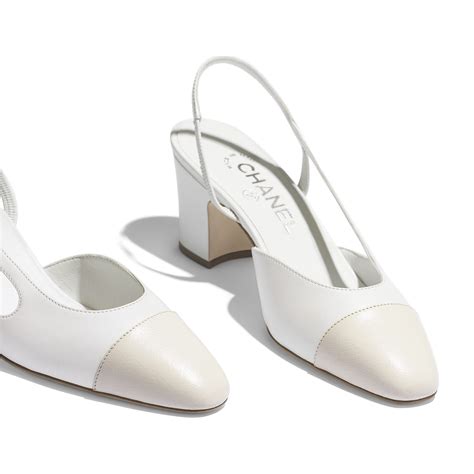 chanel white high heels|Chanel slingback price euro.